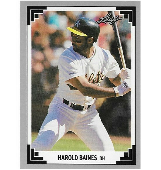 Baines, Harold / Oakland Athletics | Leaf #196 | Baseball Trading Card | 1991 | Hall of Famer
