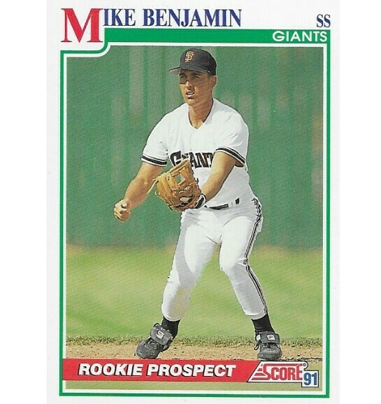 Benjamin, Mike / San Francisco Giants | Score #345 | Baseball Trading Card | 1991 | Rookie Prospect