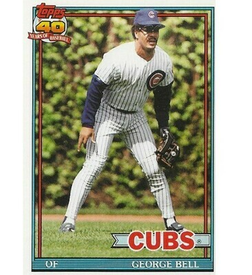 Bell, George / Chicago Cubs | Topps #8T | Baseball Trading Card | 1991 | Traded Series
