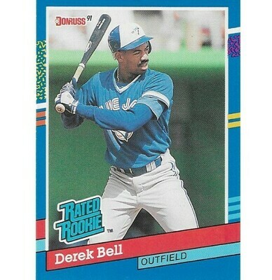 Bell, Derek / Toronto Blue Jays | Donruss #32 | Baseball Trading Card | 1991 | Rookie Card | Rated Rookie