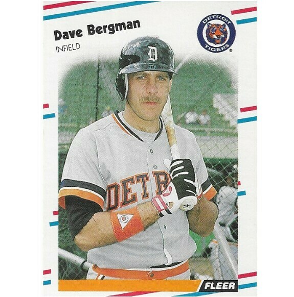 Bergman, Dave / Detroit Tigers | Fleer #52 | Baseball Trading Card | 1988