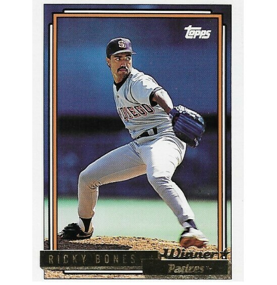 Bones, Ricky / San Diego Padres | Topps #711 | Baseball Trading Card | 1992 | Gold Winners