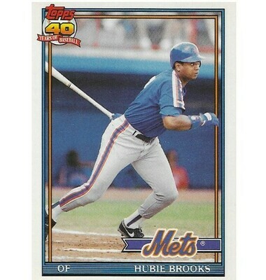 Brooks, Hubie / New York Mets | Topps #14T | Baseball Trading Card | 1991 | Traded