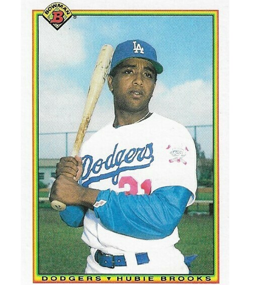 Brooks, Hubie / Los Angeles Dodgers | Bowman #100 | Baseball Trading Card | 1990