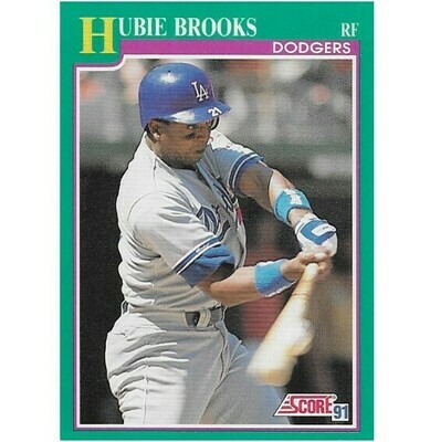 Brooks, Hubie / Los Angeles Dodgers | Score #196 | Baseball Trading Card | 1991
