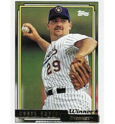 Bosio, Chris / Milwaukee Brewers | Topps #638 | Baseball Trading Card | 1992 | Gold Winners