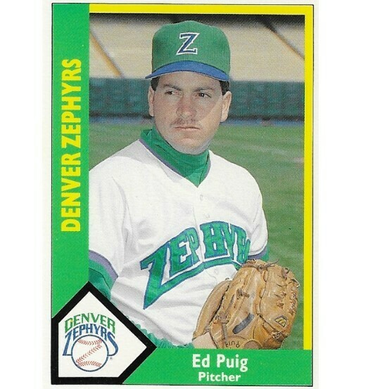 Puig, Ed / Denver Zephyrs | CMC #27 | Baseball Trading Card | 1990 | American Association