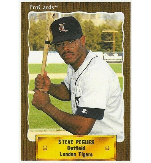 Pegues, Steve / London Tigers | ProCards #1282 | Baseball Trading Card | 1990 | Eastern League