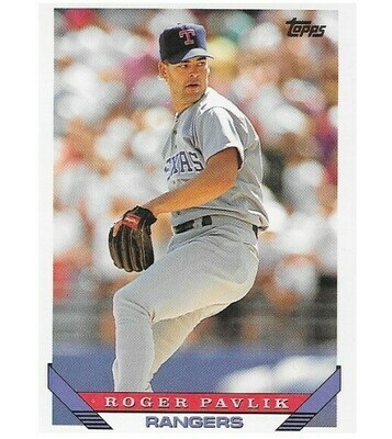 Pavlik, Roger / Texas Rangers | Topps #223 | Baseball Trading Card | 1993 | Rookie Card