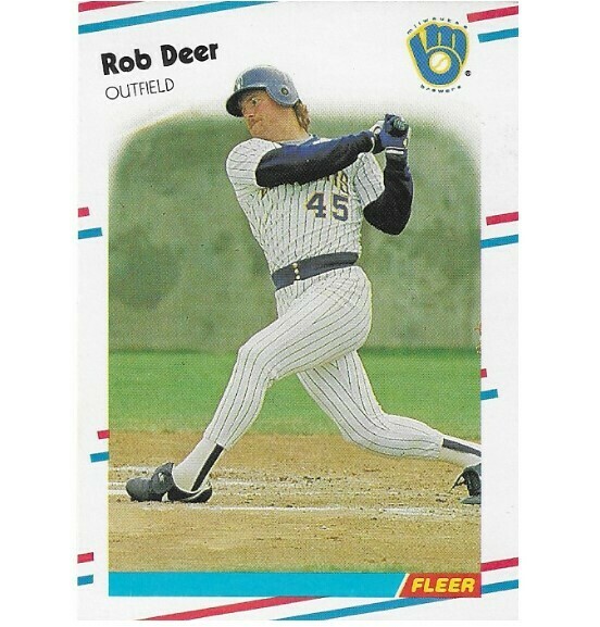 Deer, Rob / Milwaukee Brewers | Fleer #163 | Baseball Trading Card | 1988
