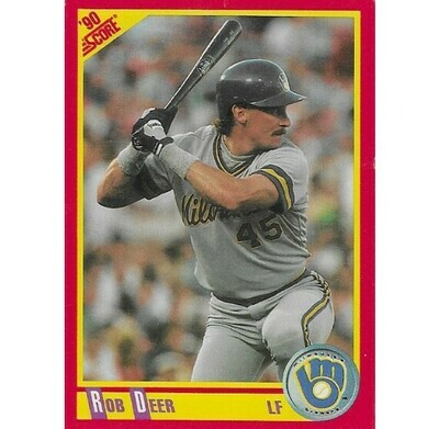 Deer, Rob / Milwaukee Brewers | Score #390 | Baseball Trading Card | 1990