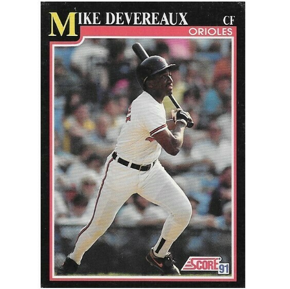 Devereaux, Mike / Baltimore Orioles | Score #258 | Baseball Trading Card | 1991