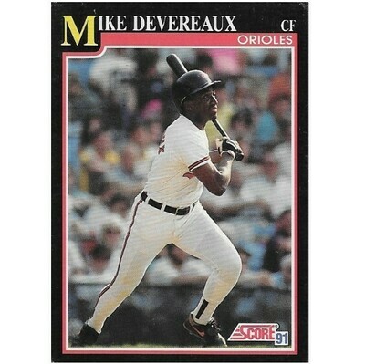 Devereaux, Mike / Baltimore Orioles | Score #258 | Baseball Trading Card | 1991
