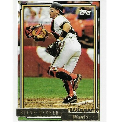 Decker, Steve / San Francisco Giants | Topps #593 | Baseball Trading Card | 1992 | Gold Winners