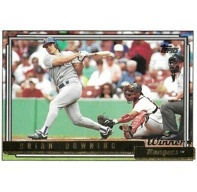 Downing, Brian / Texas Rangers | Topps #173 | Baseball Trading Card | 1992 | Gold Winners
