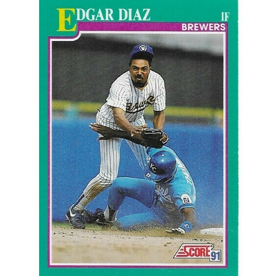 Diaz, Edgar / Milwaukee Brewers | Score #576 | Baseball Trading Card | 1991