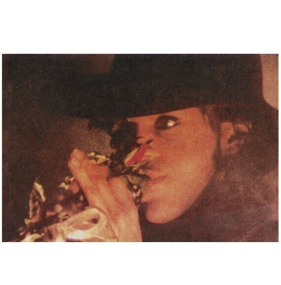 Prince / On Stage, Holding Flowers Up to Face, Black Hat | Photo Print
