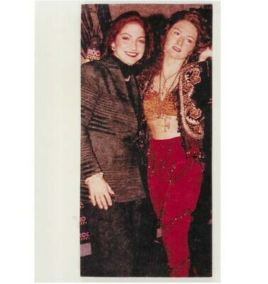 Estefan, Gloria / At Madame Tussaud&#39;s Next to Wax Likeness of Herself | Photo Print | November 1993