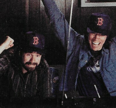 Boston / Brad Delp and Tom Scholz Wearing Red Sox Caps | Photo Print