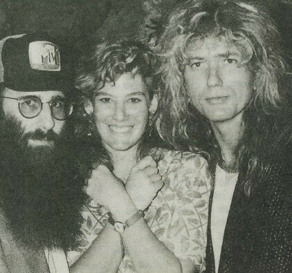 Coverdale, David / With John Kalodner and Carolyn Heldman, New York City | Photo Print | September 1988