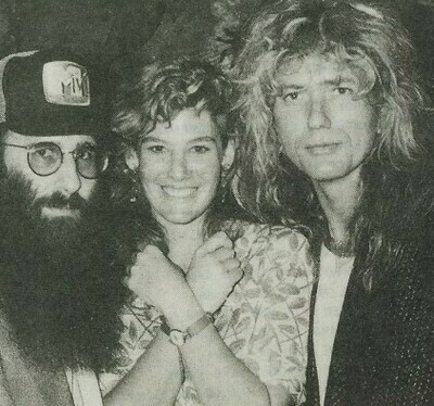 Coverdale, David / With John Kalodner and Carolyn Heldman, New York City | Photo Print | September 1988
