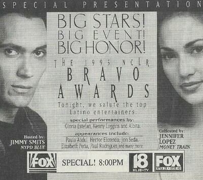 Lopez, Jennifer / Bravo Awards (Special Presentation) | with Jimmy Smits | December 1995
