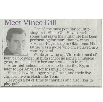 Gill, Vince / Meet Vince Gill | August 2001