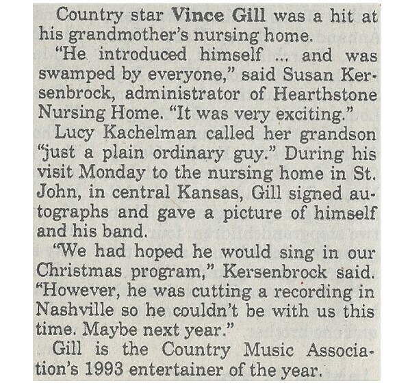 Gill, Vince / At His Grandmother's Nursing Home (1993)