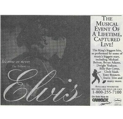 Various Artists / It&#39;s Now Or Never (The Tribute to Elvis) | Magazine Ad | December 1994