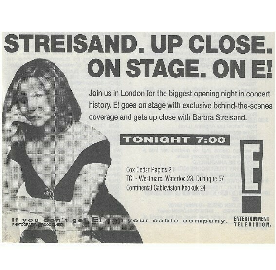 Streisand, Barbra / Streisand. Up Close. On Stage. On E! (1994)