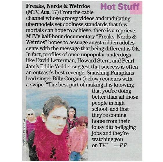 Smashing Pumpkins / Freaks, Nerds + Weirdos | Magazine Article | May 1994