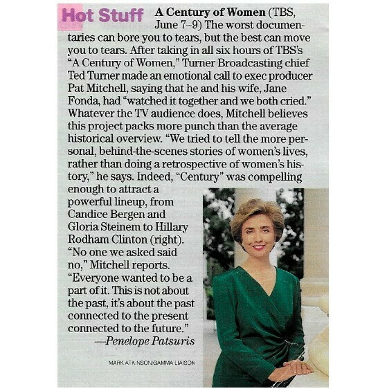 Clinton, Hillary / A Century of Women | Magazine Article | May 1994