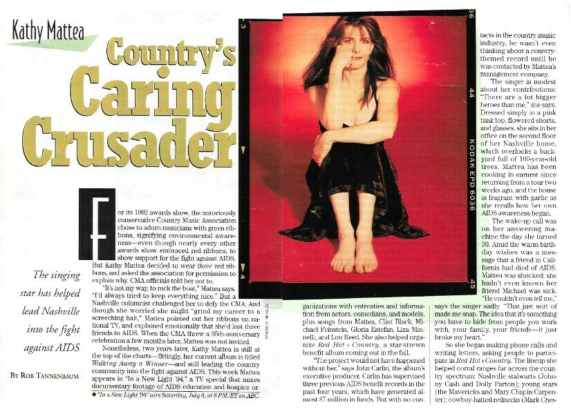 Mattea, Kathy / Country's Caring Crusader / 1994