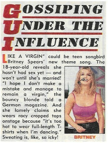 Spears, Britney / Gossiping Under the Influence | May 2000