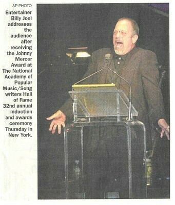 Joel, Billy / Johnny Mercer Award, 32nd Annual Induction (2001)