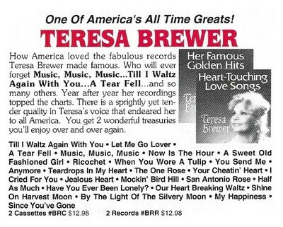 Brewer, Teresa / One of America&#39;s All Time Greats!