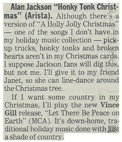 Jackson, Alan / Honky Tonk Christmas | December 1993
