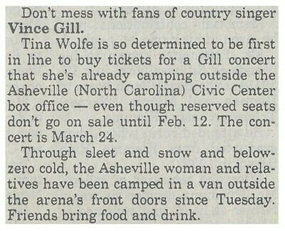 Gill, Vince / Don't Mess With Fans of Country Singer Vince Gill | January 1994