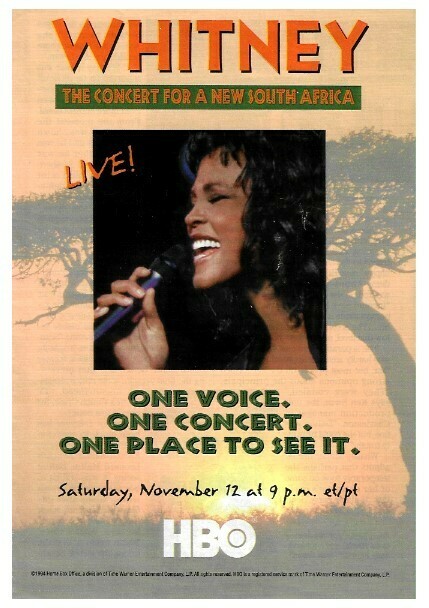 Houston, Whitney / The Concert For a New South Africa | Magazine Ad | November 1994