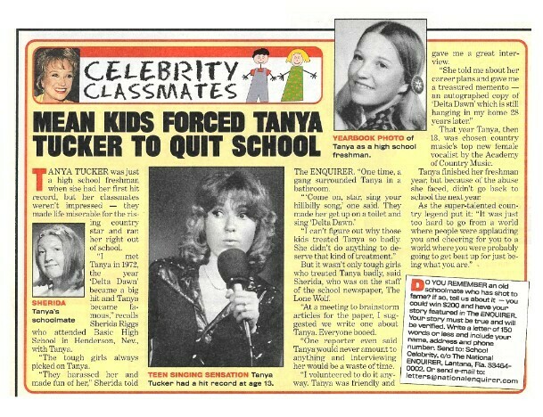 Tucker, Tanya / Mean Kids Forced Tanya Tucker to Quit School / 2000