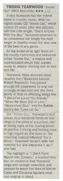 Yearwood, Trisha / Inside Out | June 2001