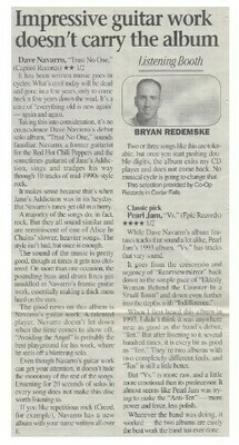Navarro, Dave / Trust No One | Newspaper Review | June 2001