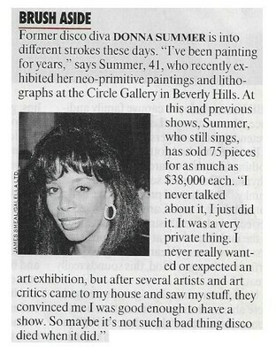 Summer, Donna / Brush Aside | Magazine Article | June 1990