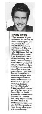 Gibson, Mel / Kidding Around / 1990