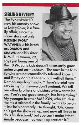 Wayans, Damon / Sibling Revelry | Magazine Article | June 1990