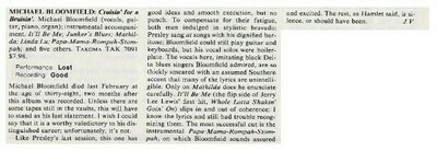 Bloomfield, Michael / Cruisin' for a Bruisin' | July 1981