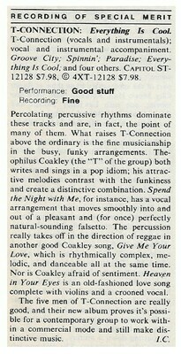 T-Connection / Everything Is Cool | Magazine Review | July 1981