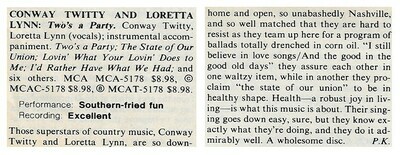 Twitty, Conway / Two&#39;s a Party | Magazine Review | July 1981 | with Loretta Lynn