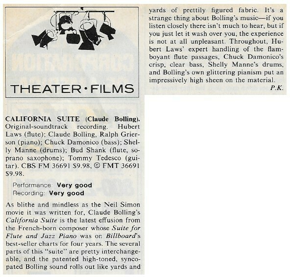 Soundtrack / California Suite | Magazine Review | July 1981