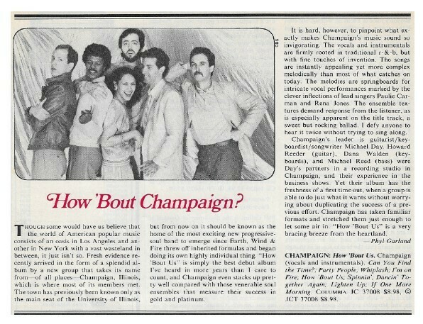 Champaign / How 'Bout Us / 1981
